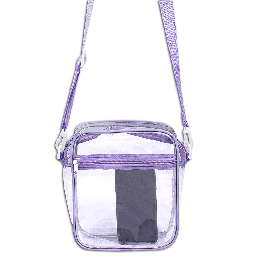 Bolsa Tiracolo Grande em PVC Cristal