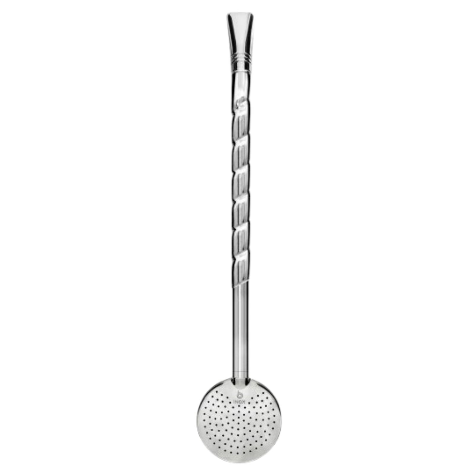 Bomba de Chimarrão Aço Inox Torcida - Desmontável