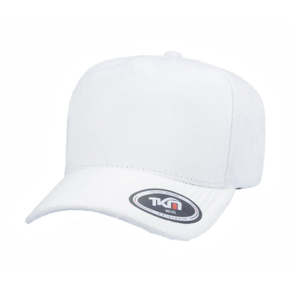 Boné 5 Painéis Camurça Branco - Cód 844