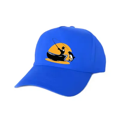 Boné em tactel - azul