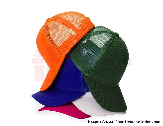 Boné Poliéster Aba Curva com Tela