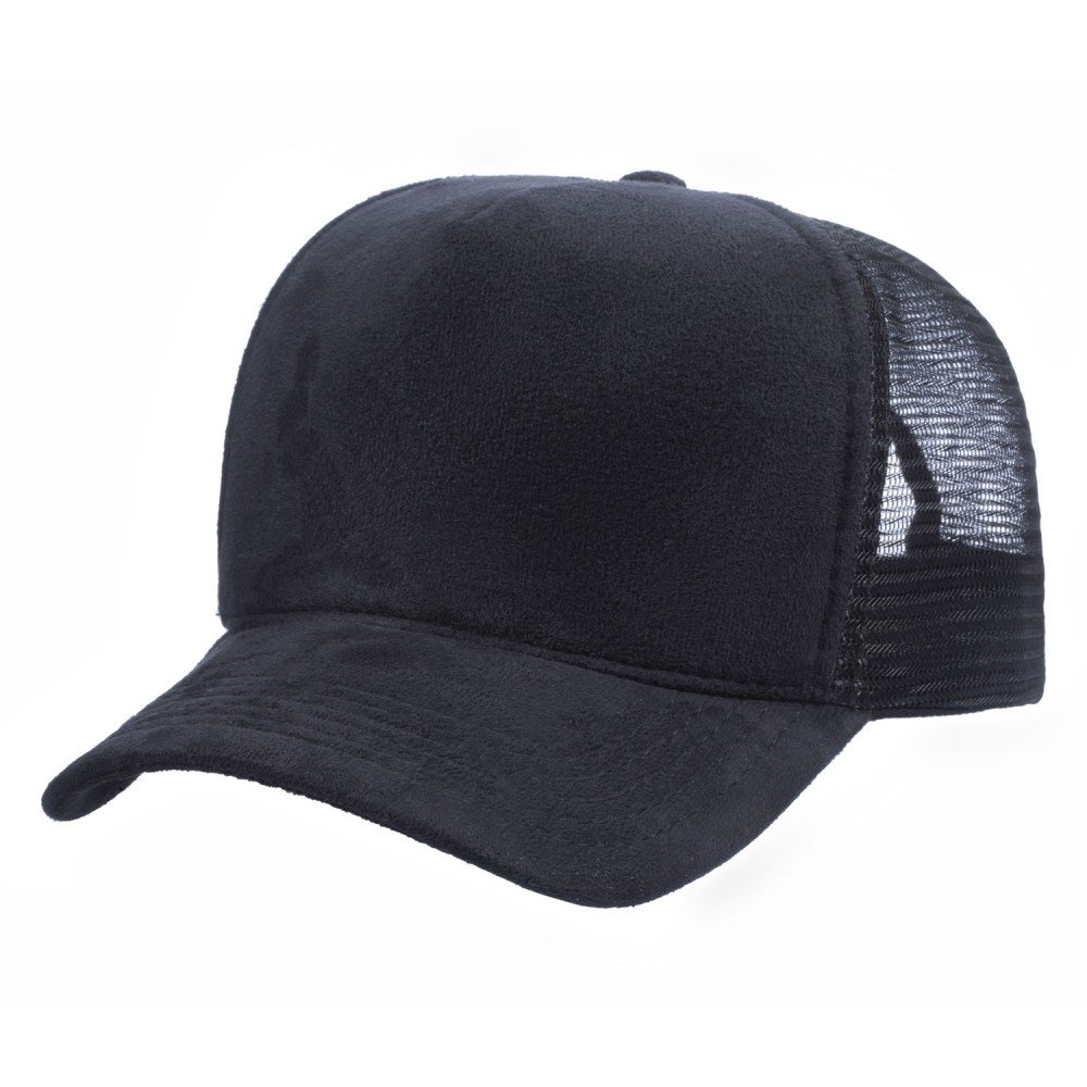 Boné Trucker Camurça Preto - Cód 336