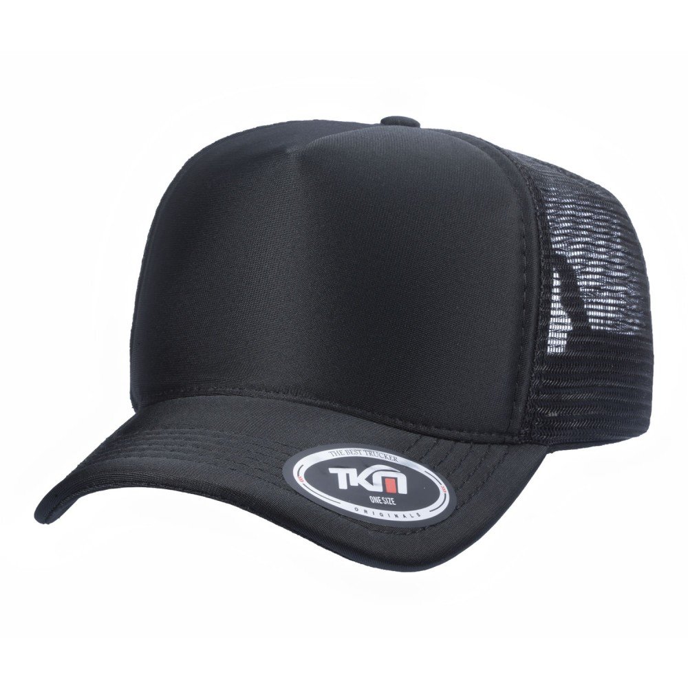 Boné Trucker Poliéster Preto - Cód 195