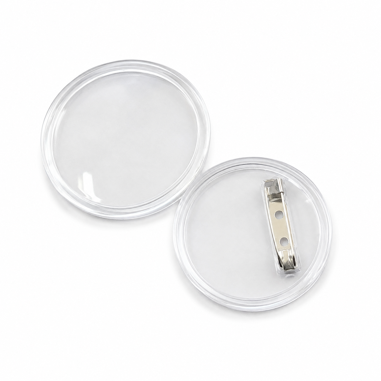 Botton Acrílico Transparente 45mm para Personalização