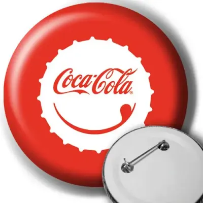 Botton americano de lapela na cor vermelha