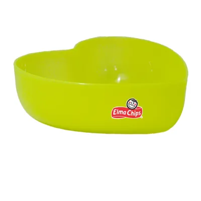 Bowl Coracao Amarelo Neon 500ml Plastico Premium