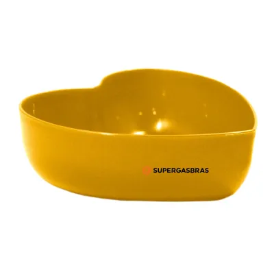 Bowl Coracao Dourado 500ml Plastico Premium