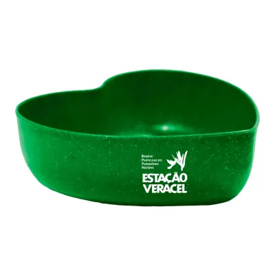 Bowl Coracao Fibra Madeira Verde 500ml Green Colors