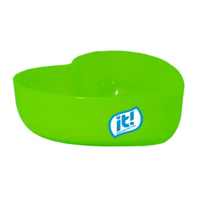 Bowl Coracao Verde Neon 500ml Plastico Premium