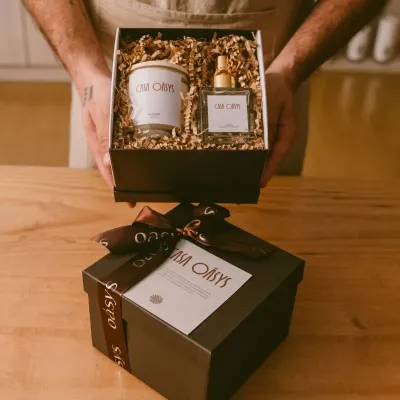 Box Aromático Vela + Home Spray