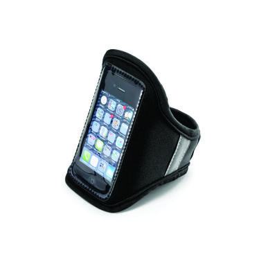 Bracadeira Para Celular Personalizada Soft Shell Com Banda Refletiva e Fecho Ajustavel