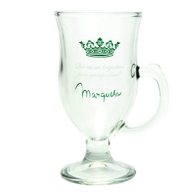Brinde Requintado e Cheio de Estilo Caneca Vidro Capuccino Personalizada 237 ml Cisper