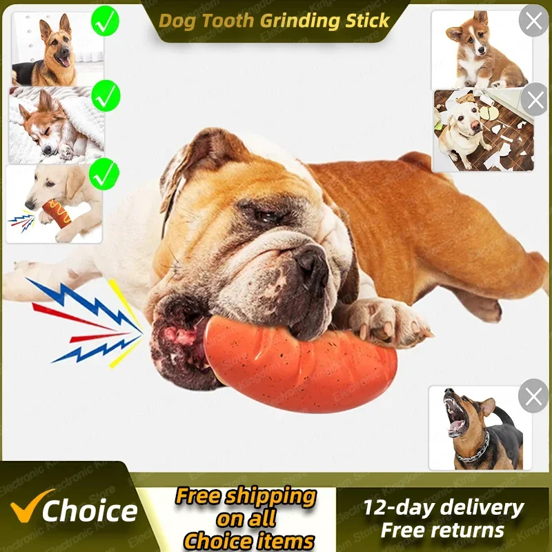 Brinquedo Interativo de Mastigação para Cães de Todos os Tamanhos com Squeaker e Limpeza Dental