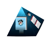 Calendário De Mesa Porta Cartões Triangulo — foto 6