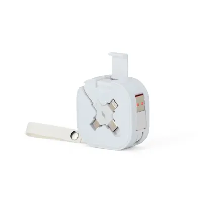 Cabo Hub Usb Retratil Com Suporte Para Celular