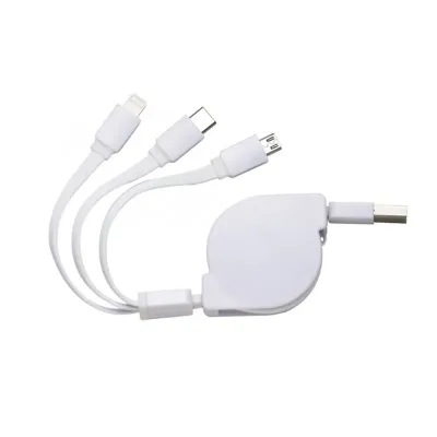 Cabo Usb Retratil 3 em 1 Lnr10338