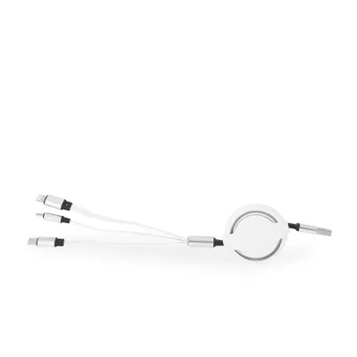 Cabo USB Retrátil 3 em 1 personalizado
