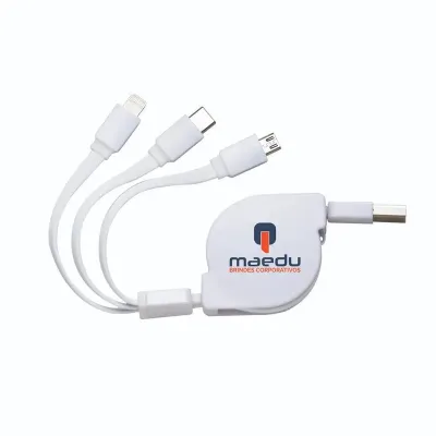 Cabo Usb Retratil 3 em