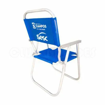 Cadeira de Praia Alta Promocional em Aluminio