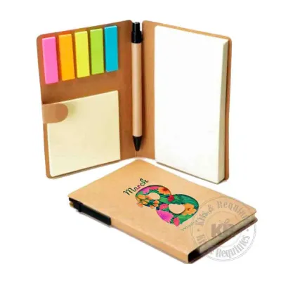Caderneta com sticky notes