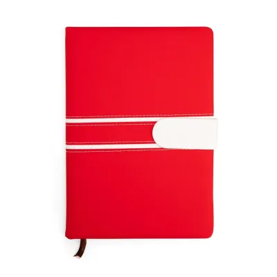 Caderneta Couro Sintético Vermelho