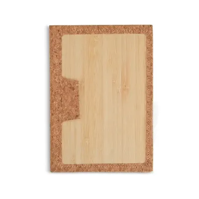 Caderneta de Bambu Com Cortica Personalizada