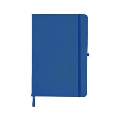 Caderneta Emborrachada 21x14cm Pautado Azul