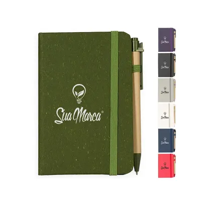 Caderneta Personalizada Ecologica Com Caneta Xv8288