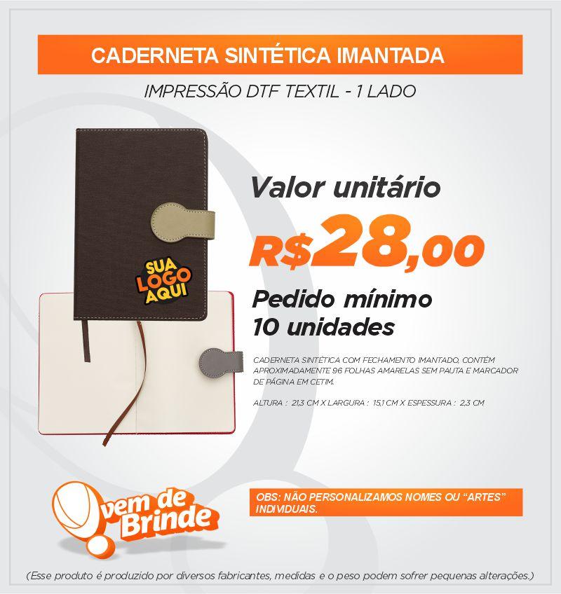 Caderneta Sintética Imantada