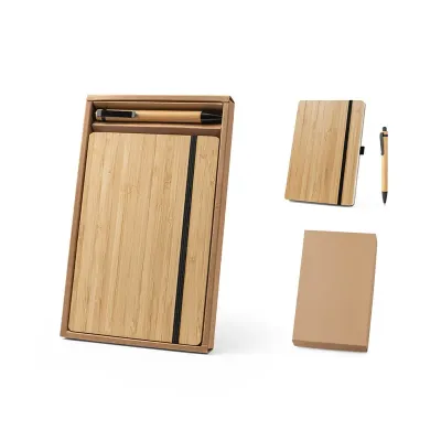 Caderno a5 e Caneta em Bambu Lnr93624