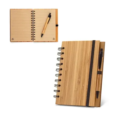 Caderno a5 Espiral de Capa em Bambu Lnr93485