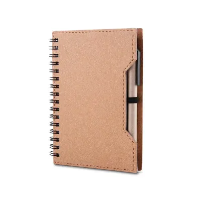 Caderno a6 Capa em Papelao Reciclado Com Caneta