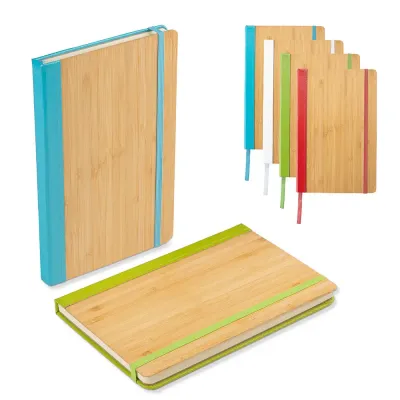Caderno Capa em Bambu e PU - 1