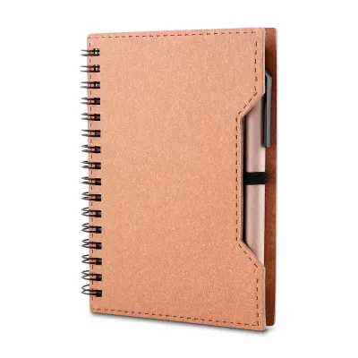 Caderno Capa em Papelão Reciclado com Caneta