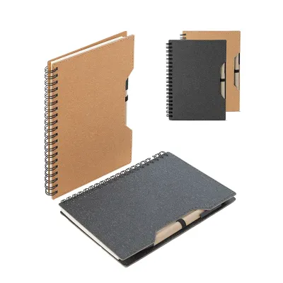 Caderno Capa em Papelao Reciclado Com Caneta