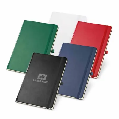 Caderno Com Bolso Interior e Porta Canetas