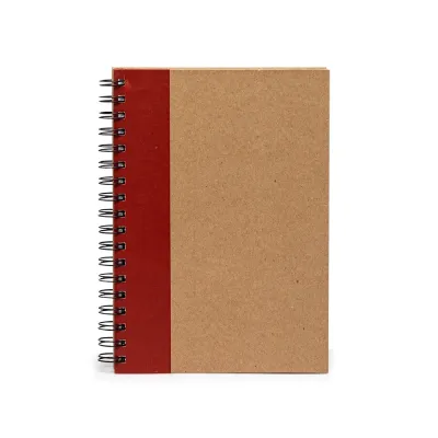 Caderno com capa kraft e espiral metálico
