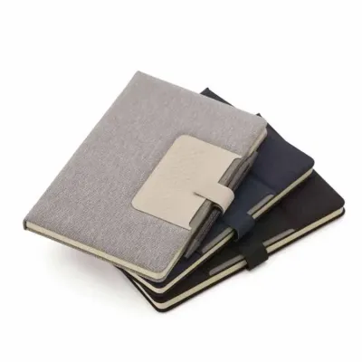 Caderno de Anotacoes Capa Dura Com Suporte Para Caneta