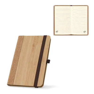 Caderno de Bolso de Bambu e Cortica Lnr93657
