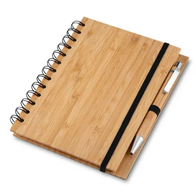 Caderno e Caneta de Bambu Ecológicos - 1
