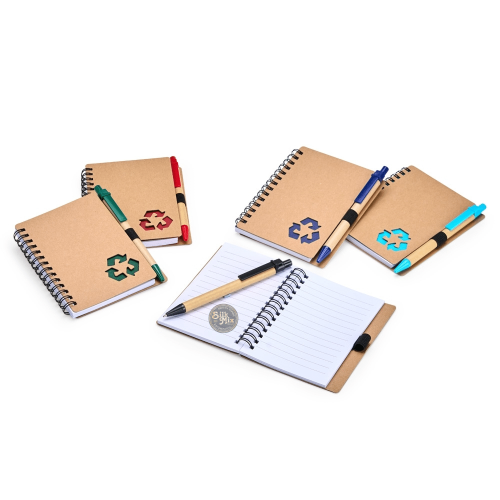 Caderno Ecológico com Caneta • Sustentabilidade • Personalizado