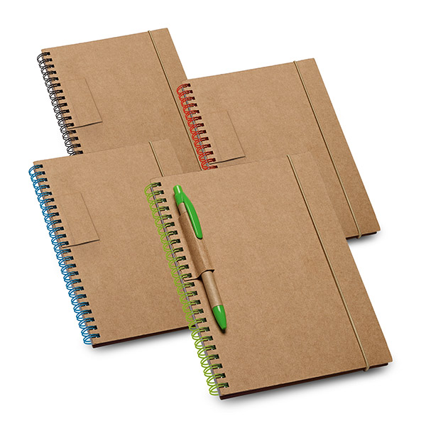 Caderno em papel cartão com capa dura - H2M Brindes