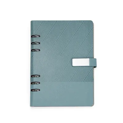 Caderno Fichario em Couro Sintetico a5 Personalizado