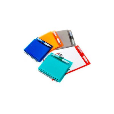 Caderno Personalizado Com Caneta em Plastico e Com Personalizacao da Logomarca em Silk na Capa e o