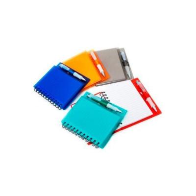 Caderno Personalizado Com Caneta em Plastico e Com Personalizacao da Logomarca em Silk na Capa e o