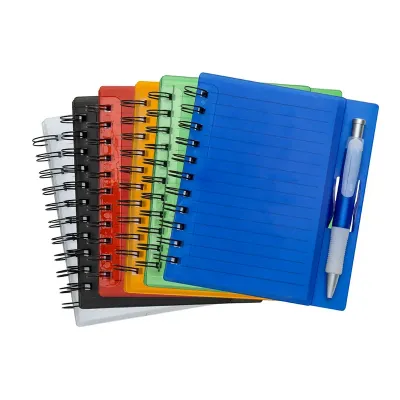 Caderno Plastico Com Caneta Personalizado Promocional