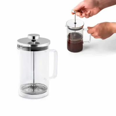 Cafeteira em Vidro Borosilicato e Aco Inox