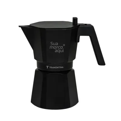 Cafeteira Expresso Italiana Tramontina Aluminio Preto 320 ml