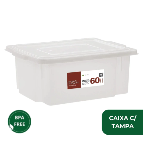 Caixa Alimentícia 60L Frigorifica Com Tampa Multiuso Pro