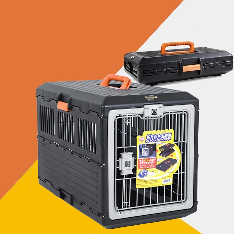 Caixa de Ar Dobrável para Cães e Gatos - Transportadora Removível com Grande Espaço para Pets